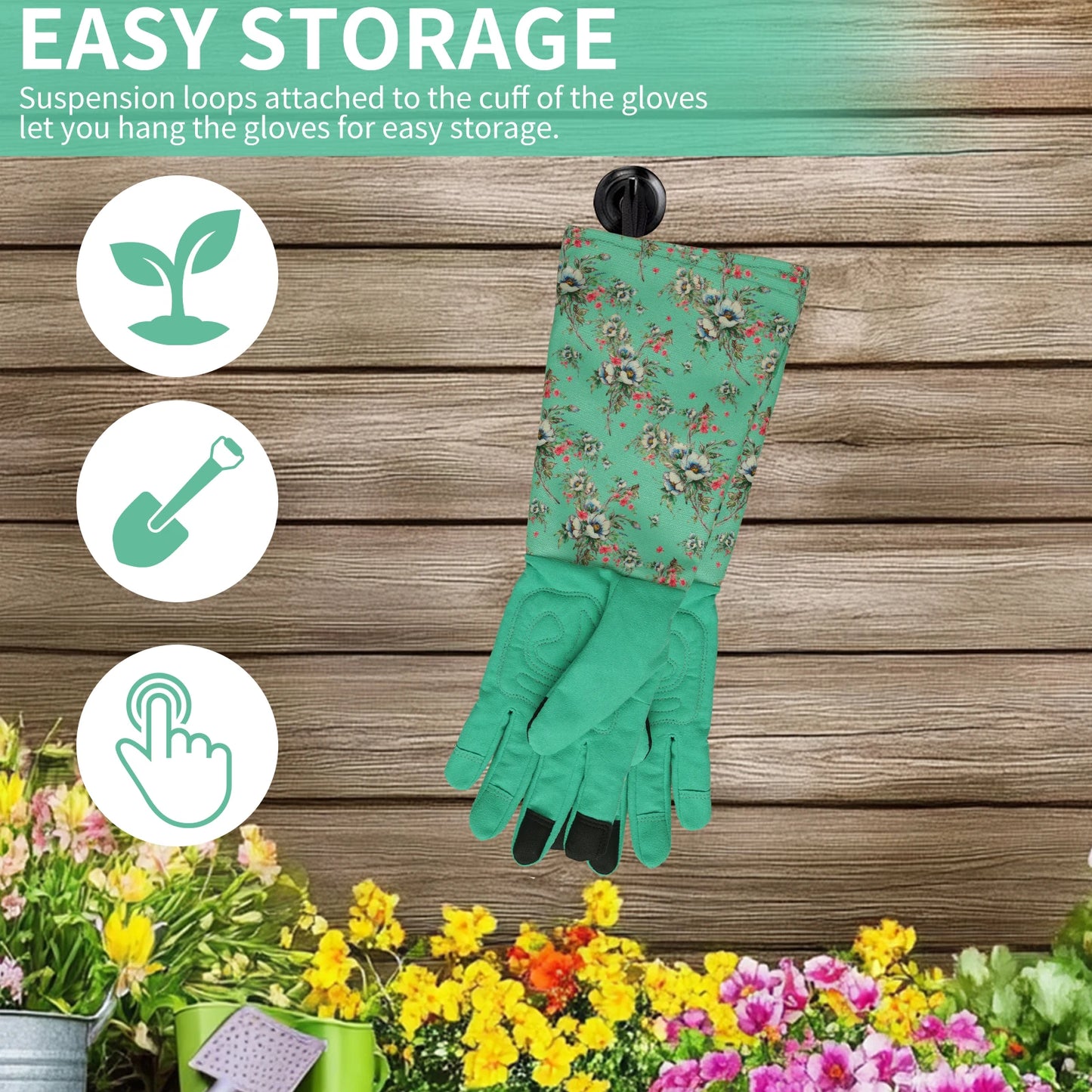 Gardening Gloves for Women Breathable leather Garden Gloves with Grip Thorn-Proof Puncture-Resistant Work Gloves