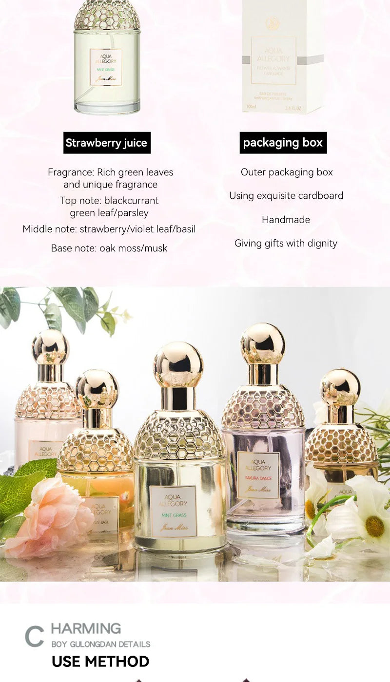 Original brand perfume Flower Language Women's perfume has a fresh, natural and long-lasting floral and fruity scent.