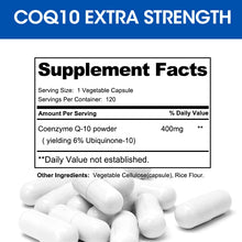 Load image into Gallery viewer, Organic Ultra High Absorption COQ10 Coenzyme Q10 Vascular and Heart Health Blood Pressure Balance Support Energy Brain Function
