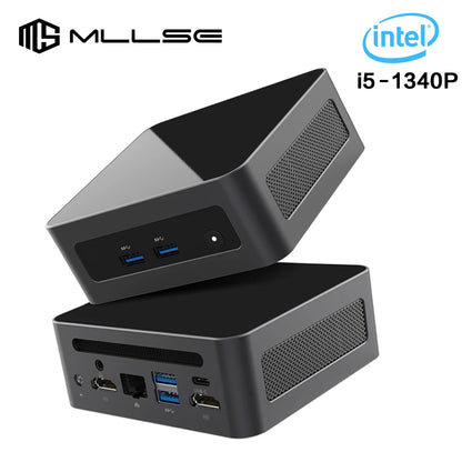 MLLSE G5 Mini PC intel i5-1340P Windows 11 Pro Intel 12th DDR4 16GB RAM 512GB SSD WiFi 6 BT5.2 Desktop Gaming Computer Mini Pc