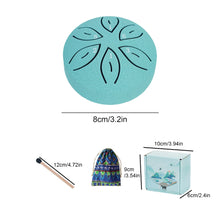 Load image into Gallery viewer, 6/3 Inch 11/6 Notes Mini Handpan Drum Finger Picks Percussion Instruments Sound Healing Steel Tongue Drum for Meditation Yoga
