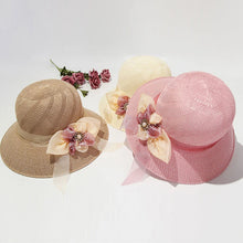 Load image into Gallery viewer, Women Straw Hats Sun Hats Straw Hat Ladies Panama Cap Sun Protection Wide Brim Ribbon Bowknot Girls Outdoor Summer Beach Sun Hat
