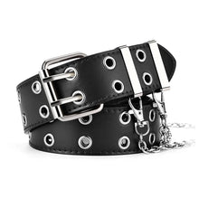 Load image into Gallery viewer, Women&#39;s Belt  Large size Double Hole Men Belt Punk Hip Hop Rock Style Subculture Y2K Belt Punch Free Belt for Men and Women
