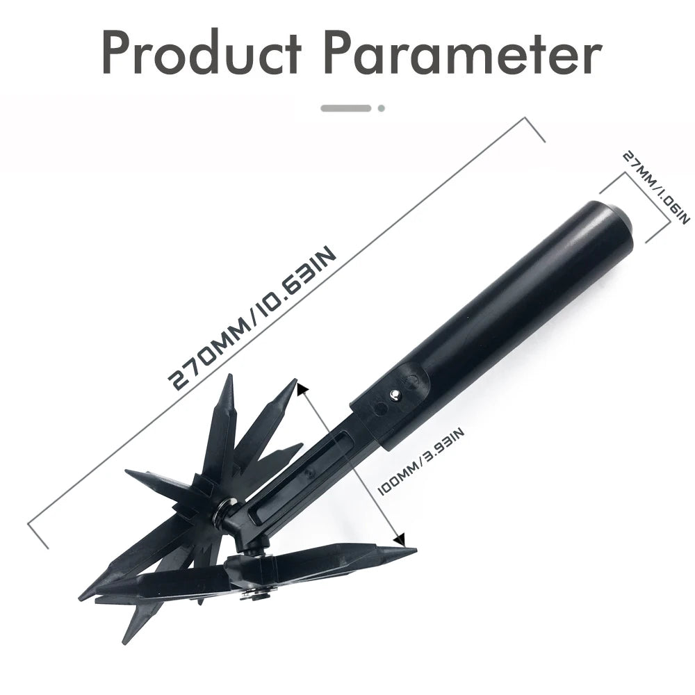 Garden Tiller Rotary Cultivator Tool Gardening Tool Weeding Digging Grass Turning Tool Handheld Grass Loosening Tool