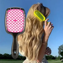 Load image into Gallery viewer, Tangled Hair Comb Detangling Hair Brush Massage Combs Hollow Out Wet Curly Hair Brushes Barber Comb Salon Styling Tools

