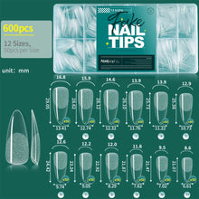 Load image into Gallery viewer, NAILPOP Soft Gel Nail Tips 600PCS Pre-Buff Full Cover Coffin Almond  Oval Shaped Nail Extenison Tips Half Matte Gel X Fake Nails
