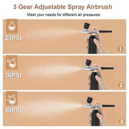 Nails Art Painting Airbrush With Compressor For Cake Decoration Makeup Manicure Nail Airbrush Portable Varnish Paint Sprayer Gun