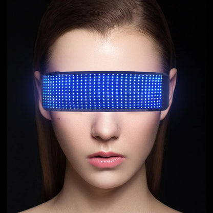Prop For Party Bar Festival Performance Bluetooth Futuristic Eyewear Luminous Glasses LED Electronic Light Up Visor