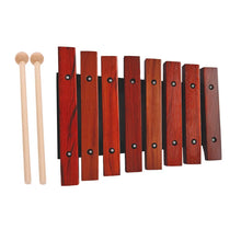 Load image into Gallery viewer, 8 Notes Wooden Xylophone Musical Instrument with 2 Wooden Mallets Birch Pine Wooden Small Xylophone Percussion Instrument
