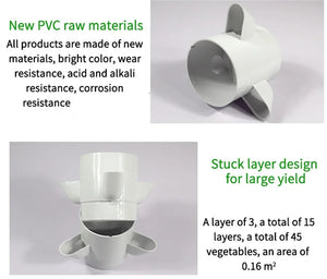 Hydroponic Growing System 6 Layers 3 Plant Sites 18 Holes , Home Gardening System Kit for or Indoor Herbs, Fruits and Vegetables