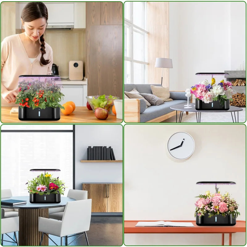 Intelligent Hydroponic Growing System Indoor Planting Machine Garden Plant Vegetable Planter Pot Automatic Timer LED Growth Lamp