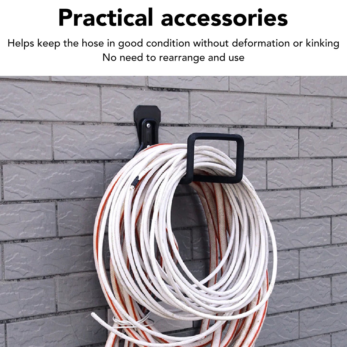Garden Hose Holder Water Hose Holder Universal Heavy Duty Rust Resistant Metal Garage Wall Hooks for Outdoor Garden Garage