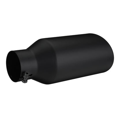 Universal Exhaust Tip 3inch Inlet 5inch Outlet 12inch Length Tailpipe Anti-Corrosive Car Straight Exhaust Tail Throat Tail Pipe