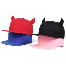Load image into Gallery viewer, 1piece Unisex Cute Cow Horn Hip-hop Hats Fashion Spring Autumn Outdoor Adjustable Casual Baseball Caps Sunscreen Hat
