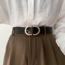 Load image into Gallery viewer, Women&#39;s Trousers Belt Women’s Designer Belts Fashion Casual Black Belt Female Women Belt for Jeans Belts Ladies Waist Belts
