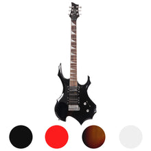 Load image into Gallery viewer, Flame Electric Guitar HSH Pickup Shaped Electric Guitar Pack Strap Picks Shake Cable Wrench Tool Black Beginner Guitar
