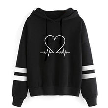 Load image into Gallery viewer, Woman Clothing Versatile Sweatshirts Casual Hoodies Comfortable Pullovers Slim Fit Soft Striped Lazy Style Jogging Daily Women&#39;s
