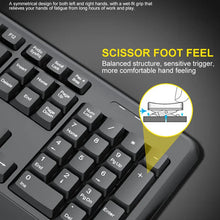 Load image into Gallery viewer, TF100 Wireless NEW Keyboard and Mouse Set Home Office Laptop Desktop Computer Monitoring Keyboard and Mouse Combo Kit
