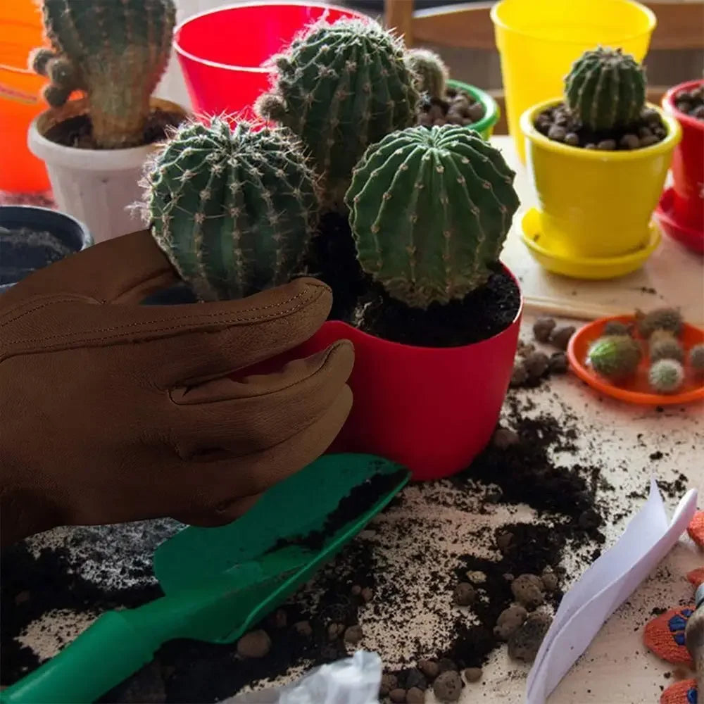 Garden  Industrial Protective Work Gloves Long Tube Gardening Safety Working Gloves Leather Breathable Gauntlet Pruning Gloves