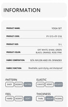 Load image into Gallery viewer, Yoga Clothing Set Women&#39;s High Waisted Leggings and Top Two Piece Seamless Fitness Exercise Clothing Fitness Workout Underwear
