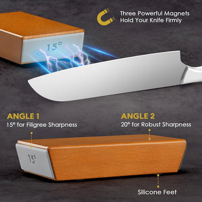 Knife Sharpener Tool, Rolling Knife Sharpeners Kit, Kitchen Knivies Sharpener with Diamond and Ceramic for Steel, Knife Sharpeni