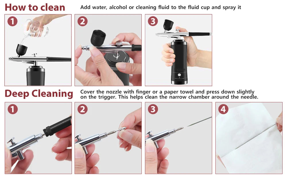 Nails Art Painting Airbrush With Compressor For Cake Decoration Makeup Manicure Nail Airbrush Portable Varnish Paint Sprayer Gun