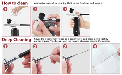 Nails Art Painting Airbrush With Compressor For Cake Decoration Makeup Manicure Nail Airbrush Portable Varnish Paint Sprayer Gun