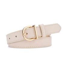 Load image into Gallery viewer, Women&#39;s Belt Fashion Pin Buckle Thin Belt Genuine Luxury Soft Belt Women with Cargo Pants Jeans Windproof Belt PU Leather Belt
