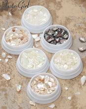 Load image into Gallery viewer, 1 Pot Nails Abalone Shell Fragments Texture Natural Sea Shell 3d Charm Nail Art Decoration Slice DIY Beauty Salon Tools new
