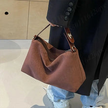 Load image into Gallery viewer, Women Suede Shoulder Bag Crossbody Bag Adjustable Strap Hobo Purse With Inner Pocket Satchel Purse Clutch Purse Zipper Handbag
