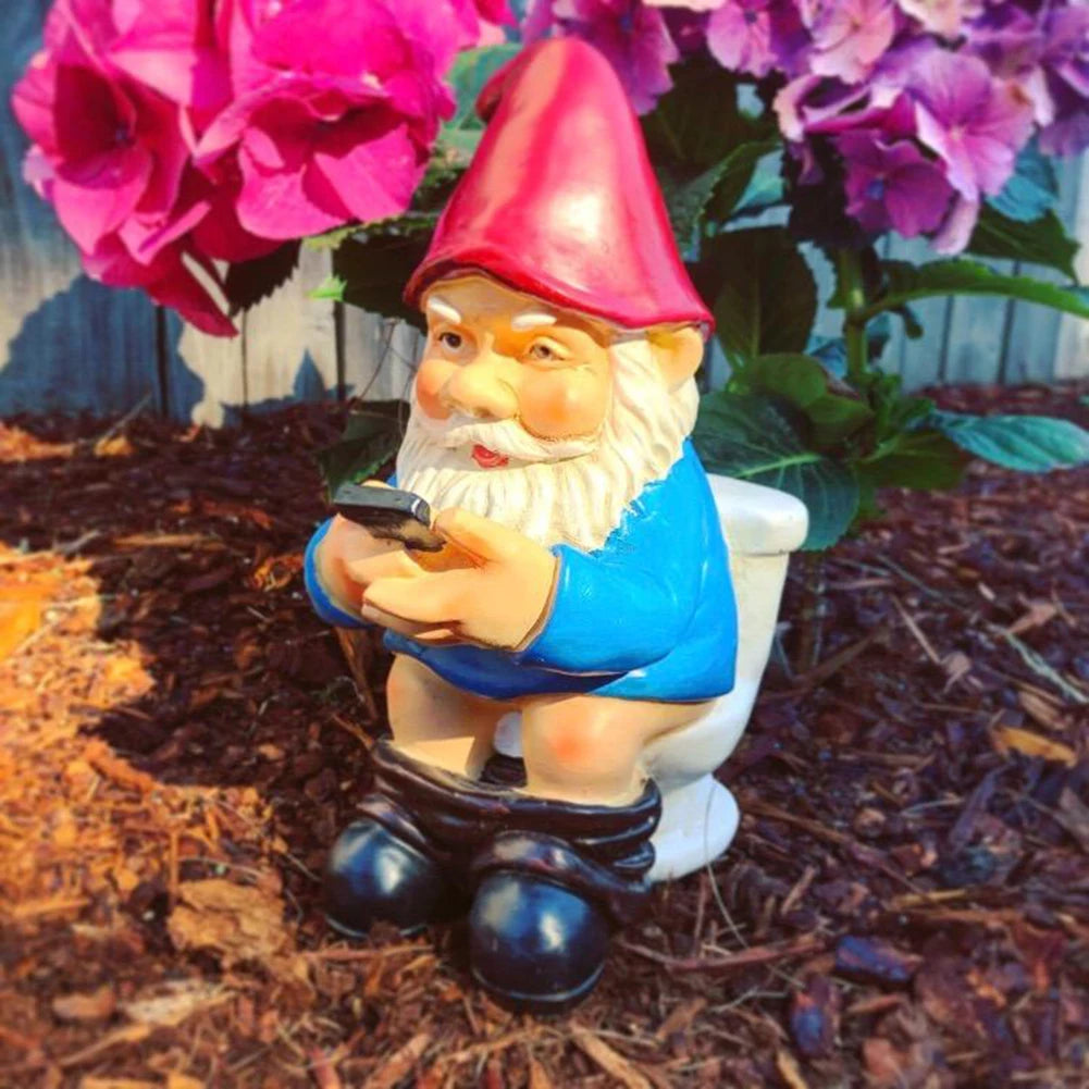 Garden Dwarf Gnomes Miniature Ornaments Garden NaughtyGnome Figurines Decoration Handicraft Courtyard Resin Statues Decoration