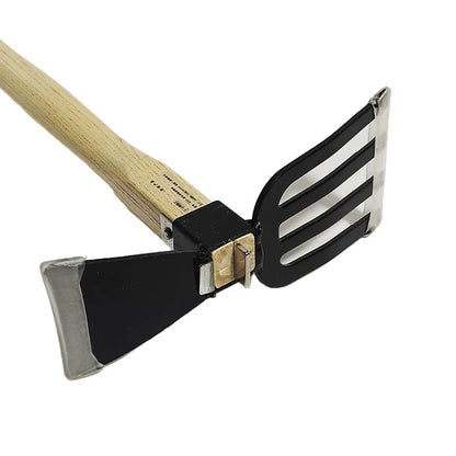 Garden Hand Rake Tool with Wooden Handle Dual-purpose Hoe Garden Hand Hoe & Tiller for Digging Weeding Gardening and Cultivating