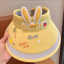 Load image into Gallery viewer, Kids Sun Hats Children Outdoor Summer Visors Cute Rabbit Wings Bunny Hat Summer Hat For Kids Boys Girls Hats
