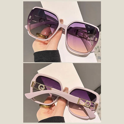 Sunglasses for Women High-end UV Resistant Sunglasses Large Frame Round Face Slim Sunscreen Sunglasses Fashion Accessories 2025