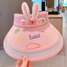 Load image into Gallery viewer, Kids Sun Hats Children Outdoor Summer Visors Cute Rabbit Wings Bunny Hat Summer Hat For Kids Boys Girls Hats
