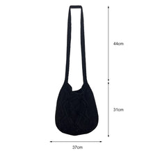 Load image into Gallery viewer, Wool Knitted Shoulder Shopping Bag for Women Vintage Cotton Cloth Girls Tote Shopper Bag Large Female Handbag Crochet Bag
