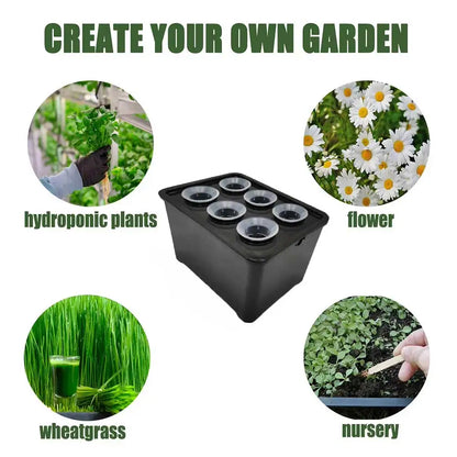 1 36-piece hydroponic seedling starter kit, indoor soilless vegetable and herb growing system, perfect for balcony gardening