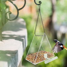 Load image into Gallery viewer, Acrylic Bird Feeder Hanging Seed Feeder Clear Wild Bird Seed Feeder Durable Window View Garden Outdoor Bird Feeding Supplies

