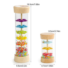 Load image into Gallery viewer, Wooden Rain Sound Tube Instrument Rain Maker Rain Stick Musical Instrument Hourglass Music Shaker Toy Hearing Enlightenment Toys
