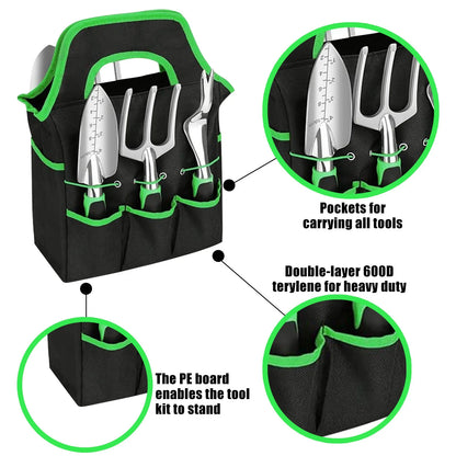 Gardening Tool Set Classic Common Home Use Green Eight-Piece Garden Tool Set Durable Pruning And Cultivation Garden Tool Bag