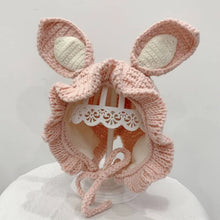 Load image into Gallery viewer, Baby Hats For Girls Winter Knitted Warm Infant Baby Girl Hat 3M-4Years Kids Girls Cap Ear Protection Hats Soft Newborn Bonnet

