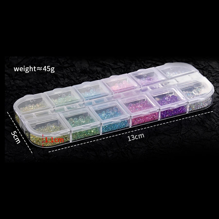 Nails Art Bubble Rhinestones Purple Yellow Pink Accessories Acrylic 3d Epoxy Resin Parts 1 Box Material Charms Wholesale