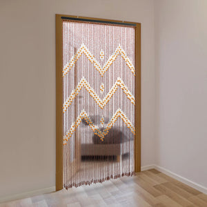 Wood Beaded Curtains Door String Bead Curtain for Doorways, Panel Closet Room Dividers, Natural Wooden