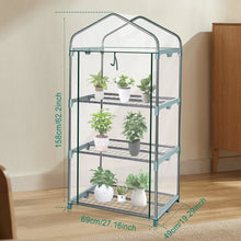 Load image into Gallery viewer, Garden Greenhouse 4 Tier Walk-in Green House Transparent Cover with Doors &amp; Windows Small Waterproof Frost Without Iron Frame
