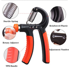 Load image into Gallery viewer, Adjustable R-Type Hand Grip Exercise Countable Strength Exercise Strengthening Pliers Spring Finger Pinch Wrist Expander
