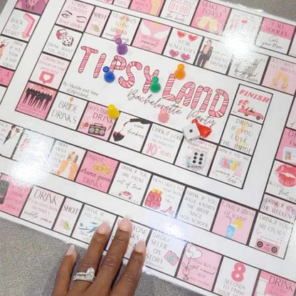 Tipsy Land Drinking Games Interactive Girls Night Party Drinking Game for Adults Bachelorette Halloween Party Game for 2-8Player