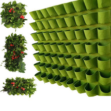 Load image into Gallery viewer, Green Vertical Hanging Garden Planter Flower Pots Bag Wall Mount Hanging
