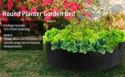 10/40/50/100 Gallons fabric garden raised bed round planting container grow bags fabric planter pot for plants nursery pot