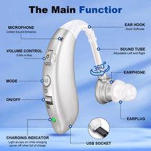 Load image into Gallery viewer, Pair Volume-Adjustable Invisible Hearing Aids Rechargeable Portable Hearing Aids For Deafness Sound Amplifiers

