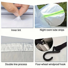 Load image into Gallery viewer, 1pc All-Weather Half Car Body Cover - Waterproof, Dustproof, UV &amp; Snow Resistant for Sedans, Protects Windshield and Roof
